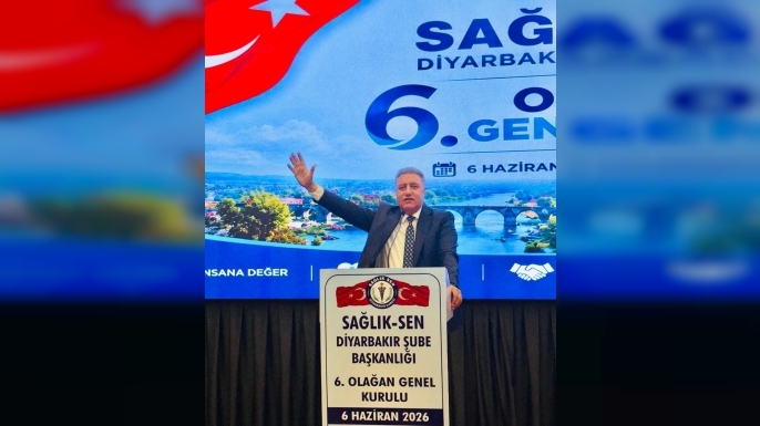 Ensarioğlu, 5'inci Kez Sağlık-Sen Diyarbakır Şubesi'nde Başkan Seçildi