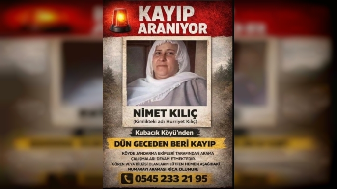 ÇINAR’DA KAYIP KADIN HER YERDE ARANIYOR