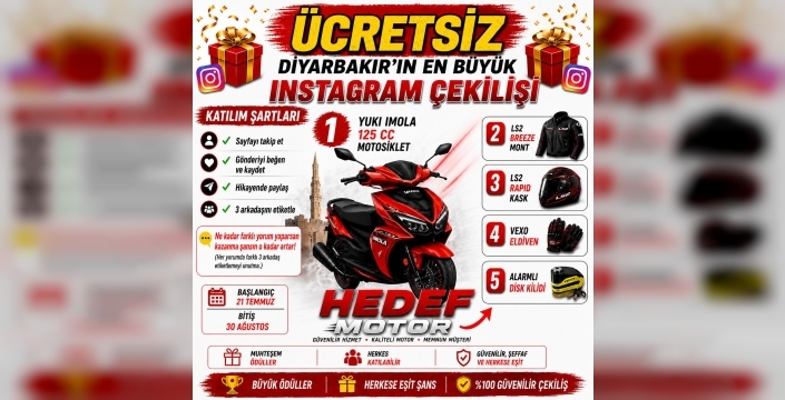 Diyarbakır'da Büyük Motosiklet Çekilişi: Hedef Motor'dan Binlerce Kişiyi Buluşturacak Kampanya